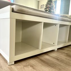 4 Cube Storage Bench w/ Cushion