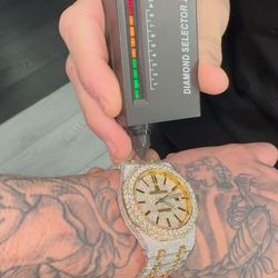 VVS1 Moisinite Diamond AP Watch  White/Yellow gold 