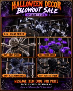 Halloween Decor Blowout Sale! Spiders, Ghosts, Skeletons & More