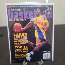 Kobe Bryant Lakers 2002 NBA basketball Beckett magazine 