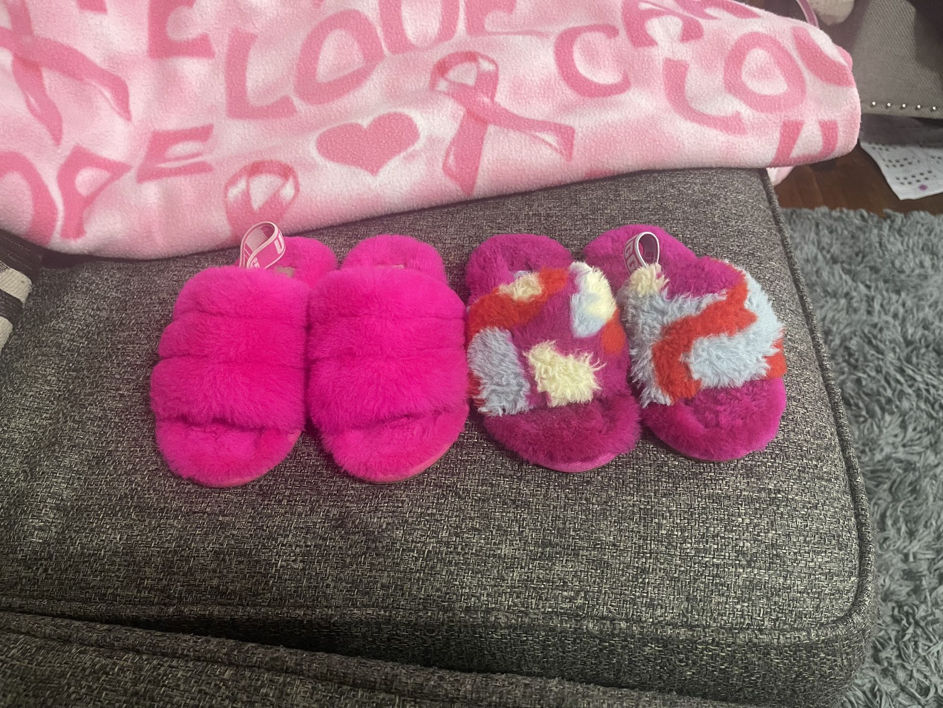 Kids Ugg sandals, size 9, and size 10