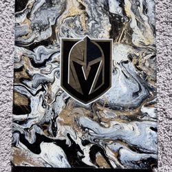 Custom Hand-Painted NFL & NHL Team Canvas Art – Seahawks + Golden Knights