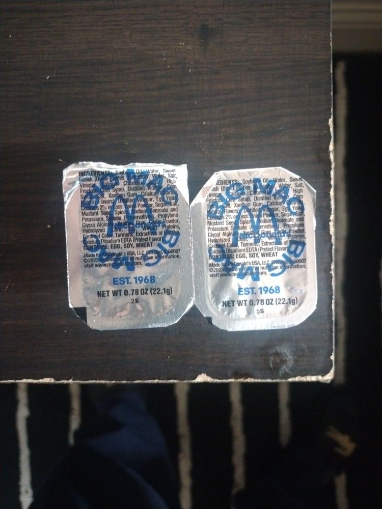 Limited Time Only Big Mac Sauce Pk 2023