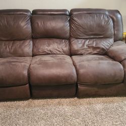 Brown Couch And Recliner