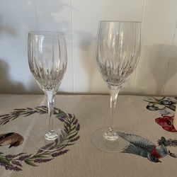 Beautiful Crystal Water & Wine Glasses-set of 12