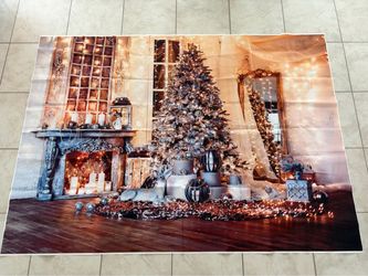 Brand New 7x5' Christmas Fireplace Photography Backdrop