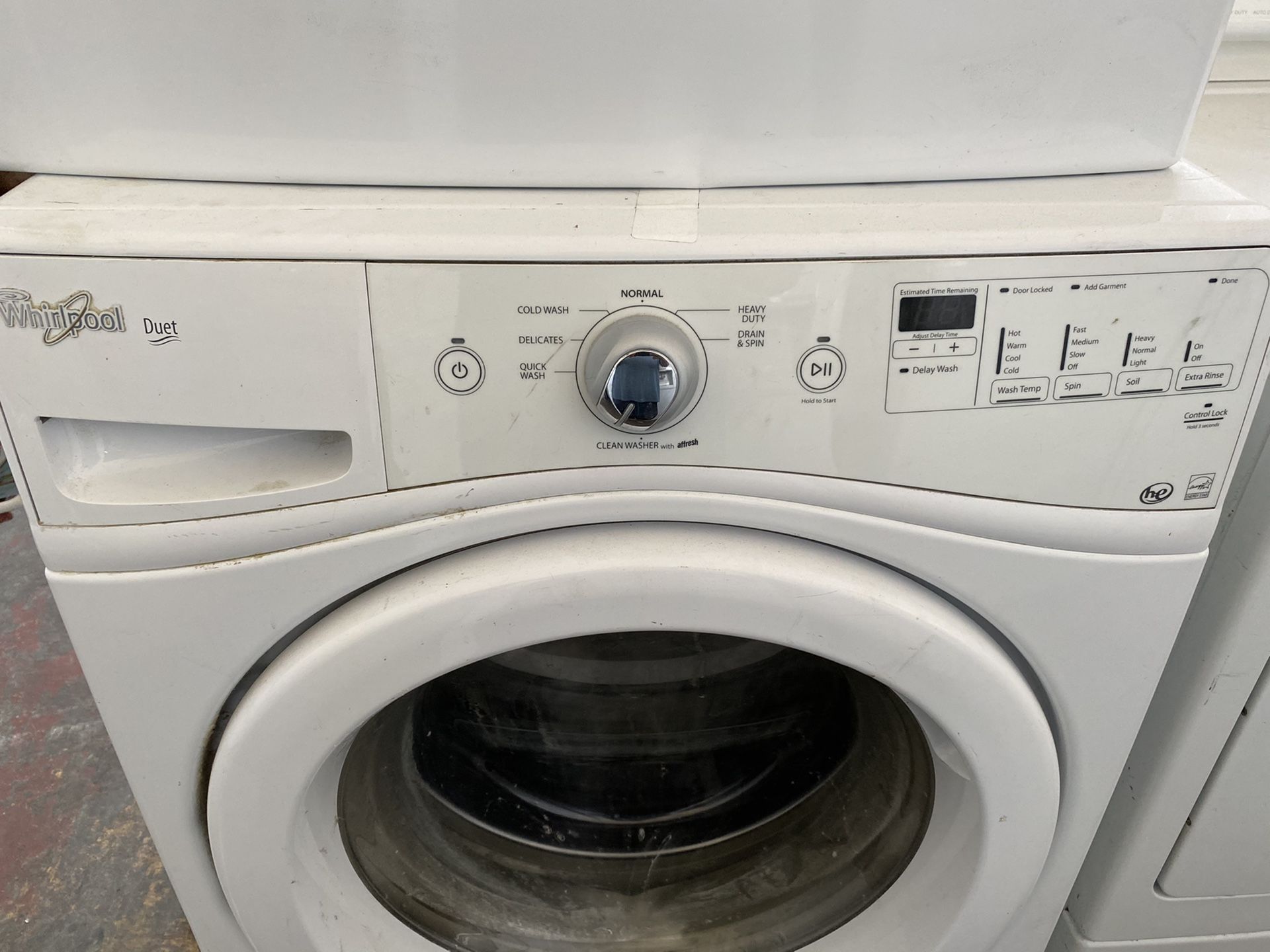 Whirlpool Duet Front Load Washing Machine "Stackable" for Sale in Sacramento, CA OfferUp