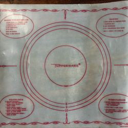 Vintage Tupperware Pastry Mat 1965 Rolling Mat Baking Guide Conversions