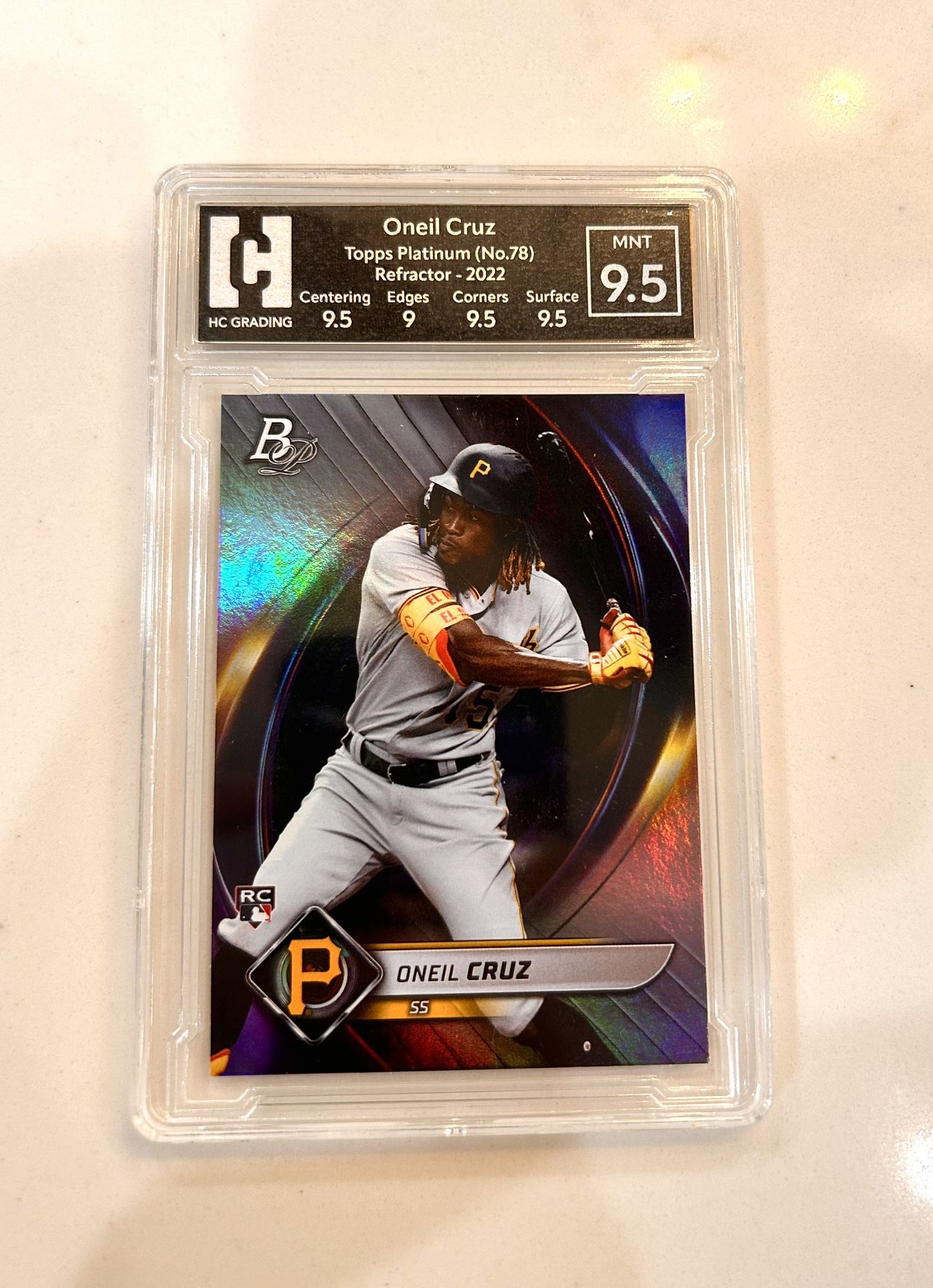 Graded 2022 Topps Bowman Platinum Oneil Cruz #78 Rookie RC Baseball Card Graded 9.5 Graded 2022 Topps Bowman Platinum Oneil Cruz #78 Rookie RC Baseball Card Graded 9.5