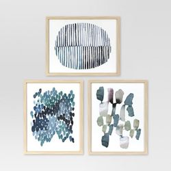 Project 62 Framed Watercolor Blue Abstracts (16 x 20in) - Pack of 3.
