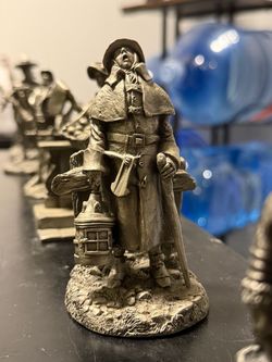 Pewter Medieval Traveler Figurine Collectible