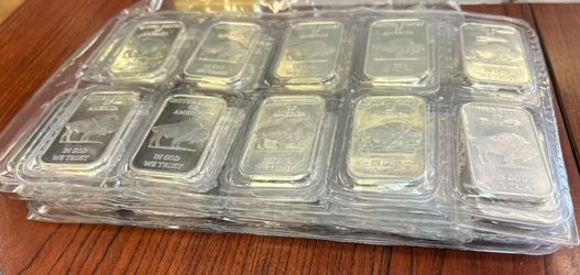 100 Troy Oz .999 Fine Silver Bars Bullion Collection Lot