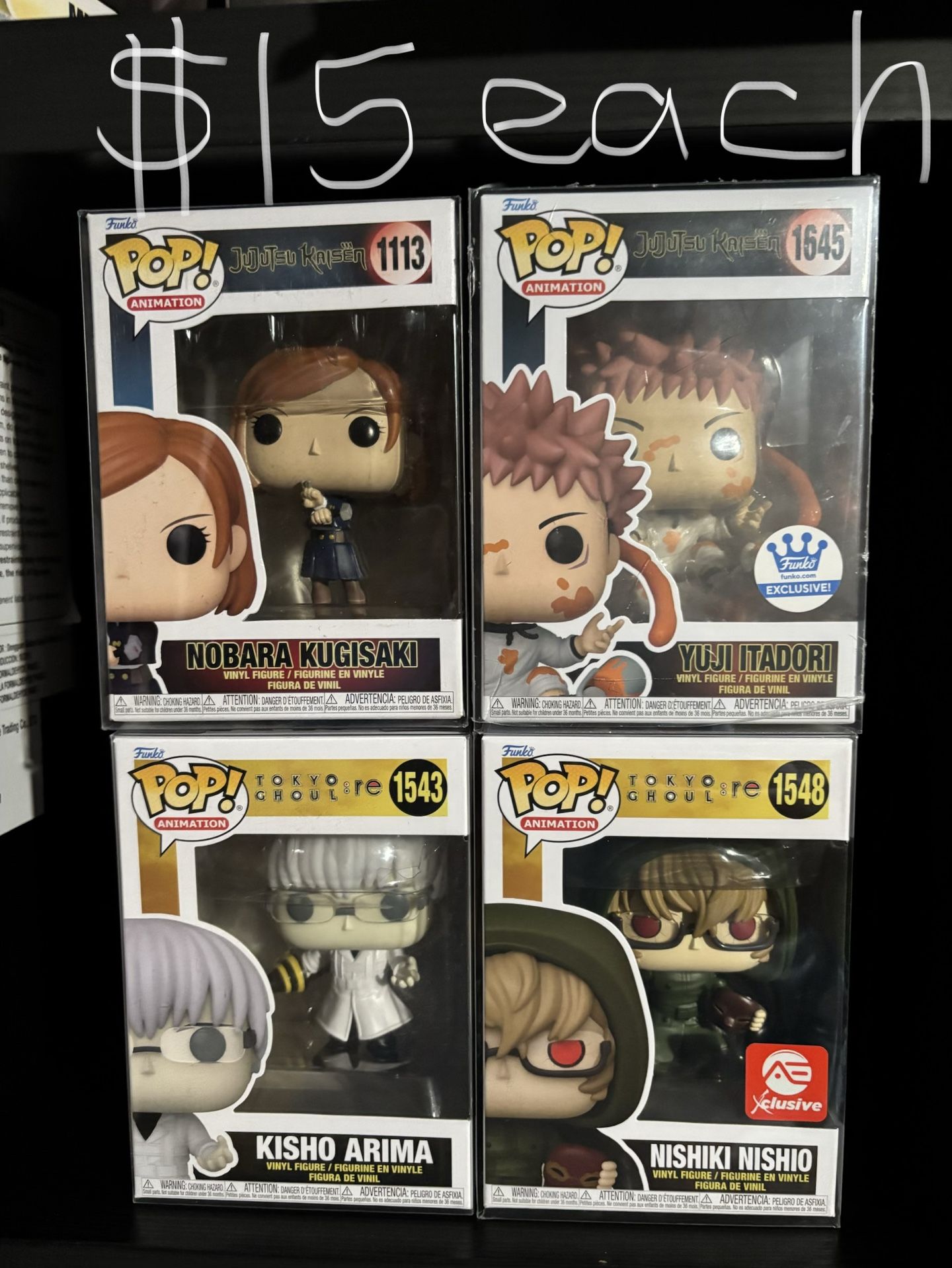 Anime Funko Pop With Pop Protectors