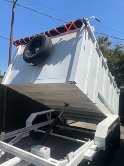 Our smooth dump trailers in stock