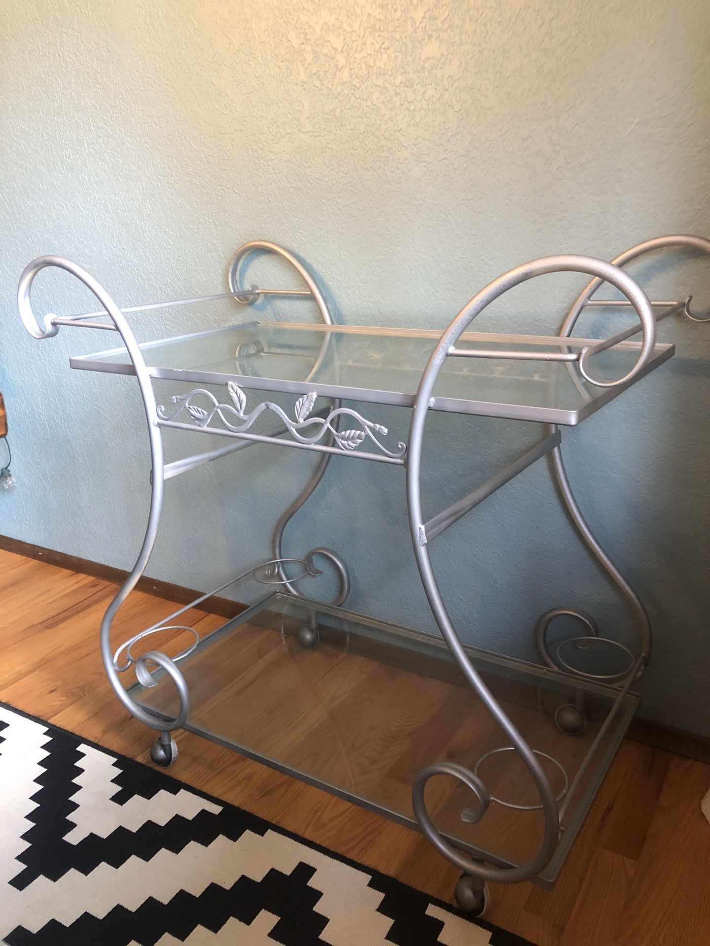 Glass & Metal Bar Cart