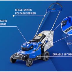 NEW/SEALED Kobalt 24-volt, 16-in Push Battery Walk Mower with (2) 4 Ah Battery Included