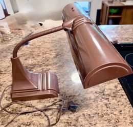 VTG 1950s Flex Goose Neck Industrial Desk Lamp MCM Art Deco