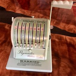 1950s Sea Foam Green Paymaster Check Printing Machine
