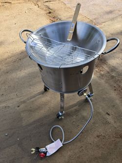 Cazo para carnitas chicharrones base tapada y accesorios
