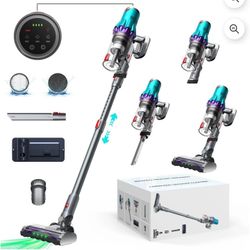 Lightweight Cordless Vacuum with 55Kpa/55 Mins, Stick Vacuum for Carpet Pet Hair Hardwood Floor with Display