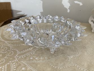Vintage PartyLite Aurora Starburst 3 Candle Holder, 24% Lead Crystal