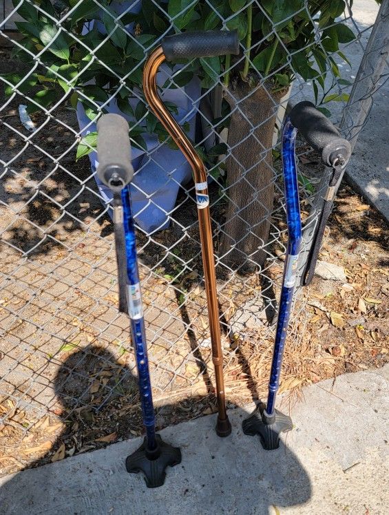 3 Nova Walking Quad Canes And Regular Cane For Men And Woman