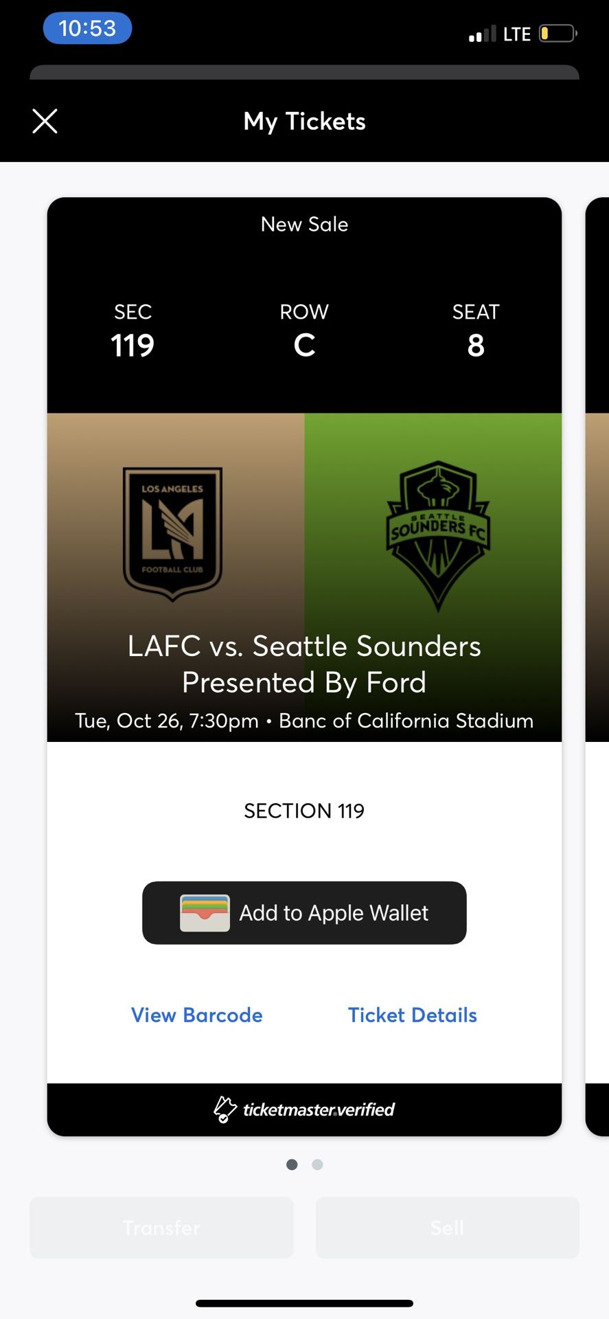 LAFC vs Seattle Sounders $60 For The Pair 