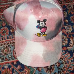 Mickey Mouse Pink Tye Dye Women Cap