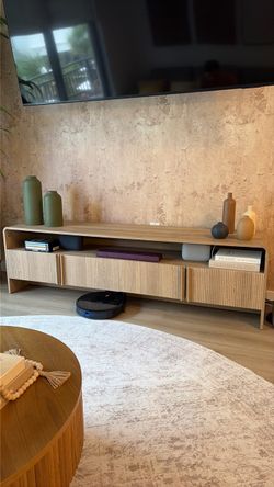 Modern Wood TV Stand / Entertainment Console for Sale