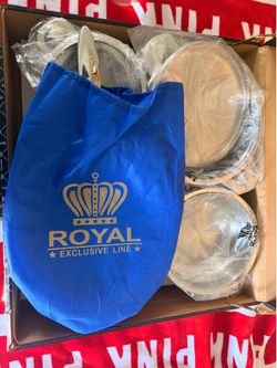 NEW Royal Exclusive Line 17-Piece Stainless Steel Cookware Set w/ Storage Case
