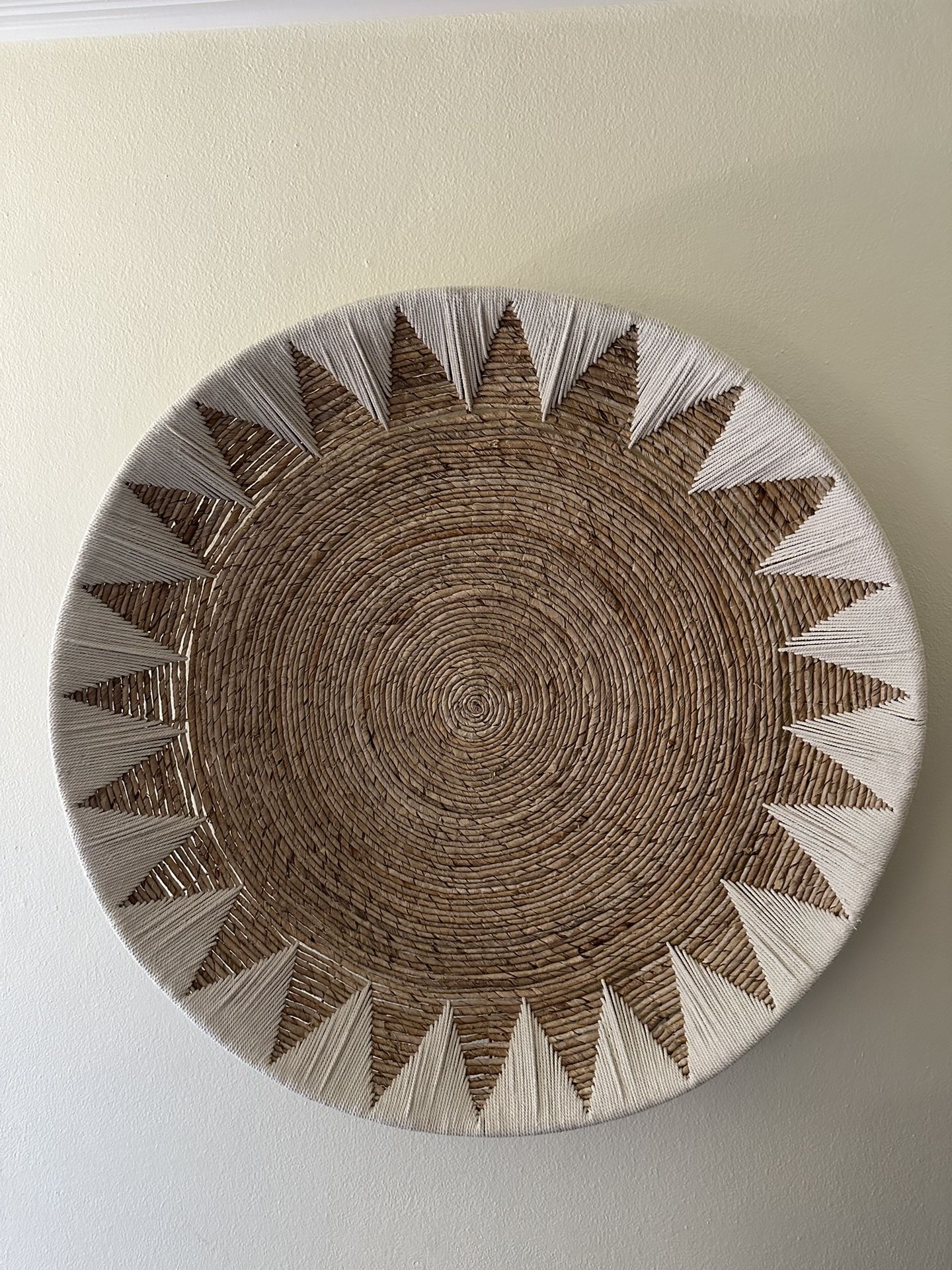 Sunny Handwoven Basket Wall Art