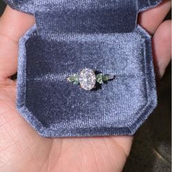 6x8 Oval Moissanite Engagement Ring