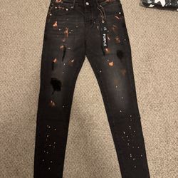 Black and orange Purple Jeans size 32
