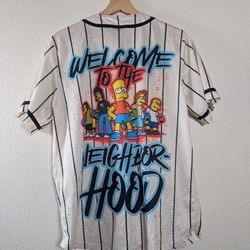 The Simpsons Striped Graphic Baseball Jersey T-Shirt