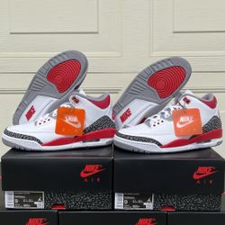 Nike Air Jordan 3 Retro Men's Size 11 Fire Red 2022 DN3707-160