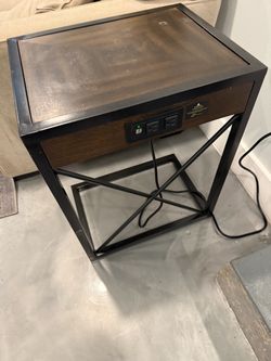 Industrial end table