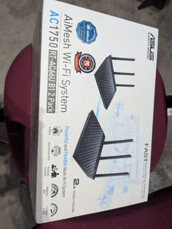 ASUS AiMesh WiFi System AC1750 RTAC66U B1 - Two Pack Brand New Never Used