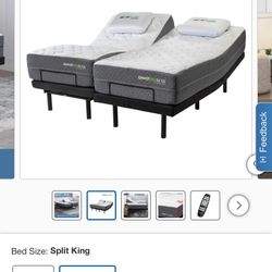 Ghostbed Luxe Split King with Adjustable Base