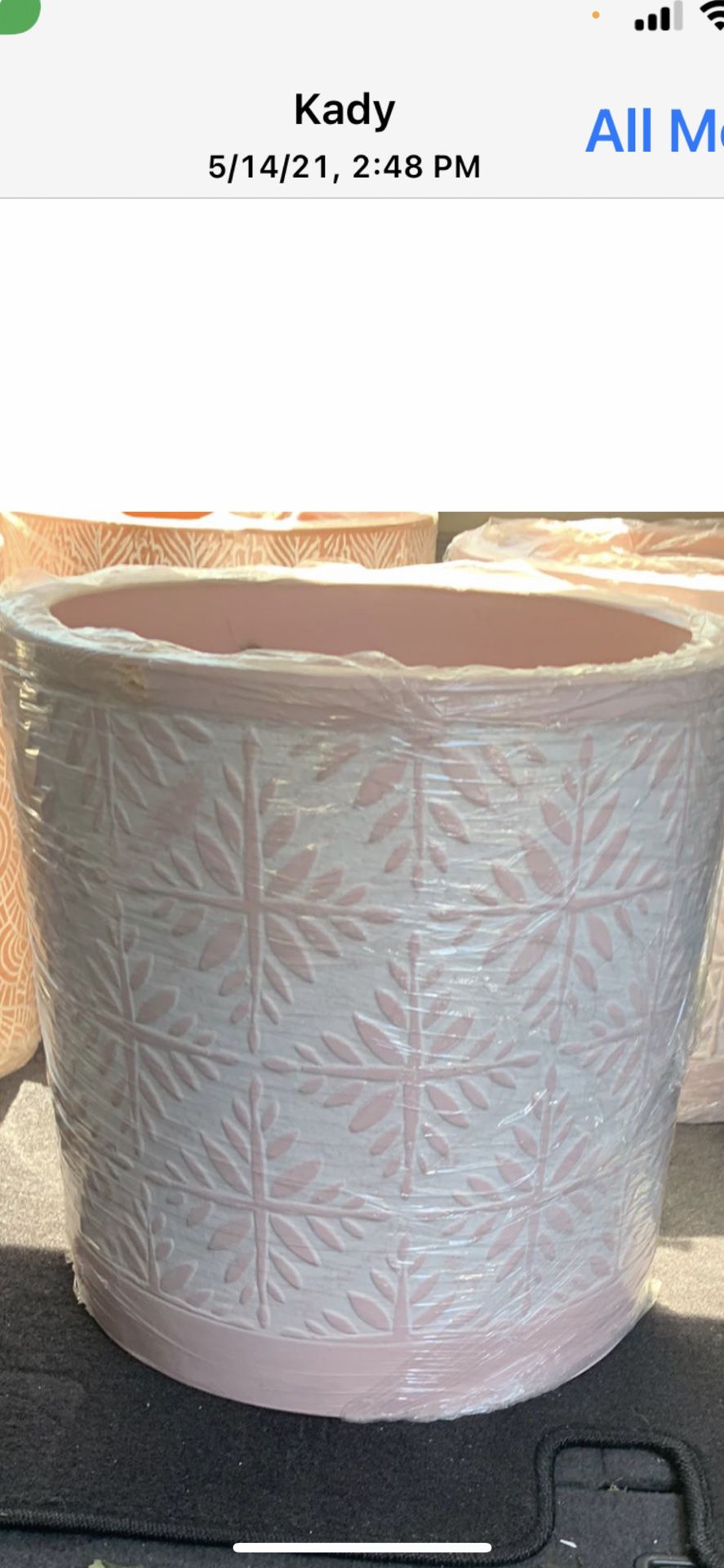 Plant Pots 12”X13”.  . Add  touch of  class your decor. Plaster. Very Heavy I Have Two$45 .each