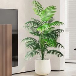 90-120cm Large Fake Palm Tree Artificial Tropical Plants Plastic Monstera Leaves Big Palm Tree Foliage for Home Garden Decor