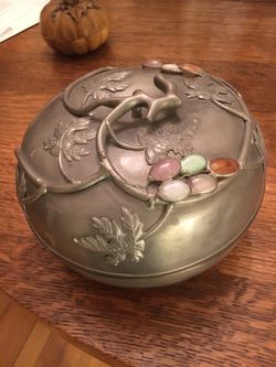 Antique Chinese pewter box