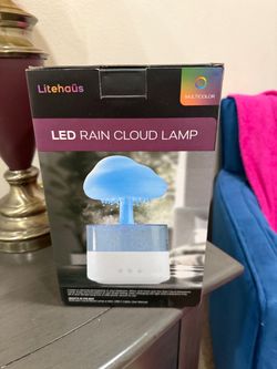 Litehaus LED Rain Cloud Lamp, Multicolor