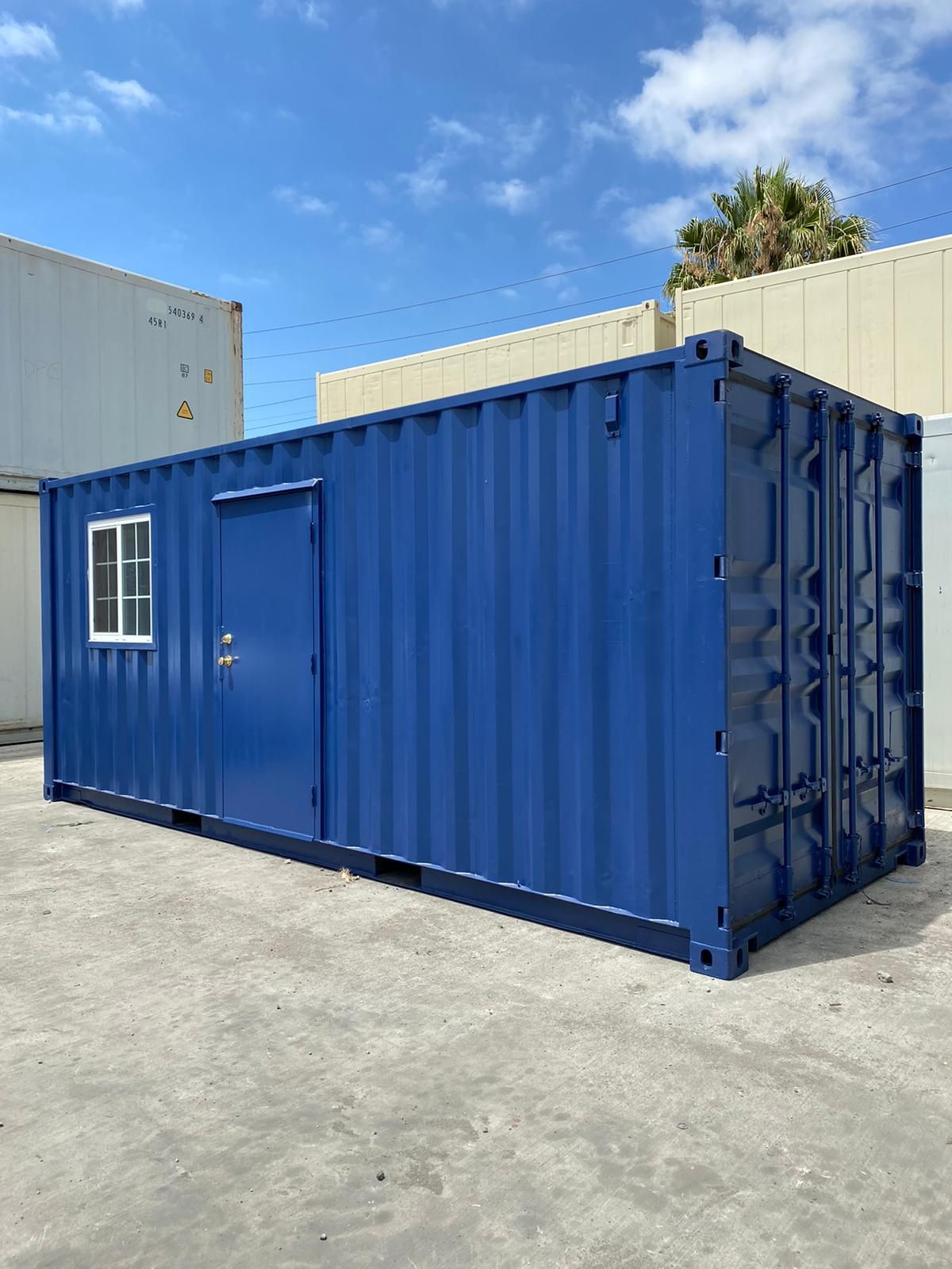 20ft Custom Office Container – A/C, Power, Door, Window, Custom Paint