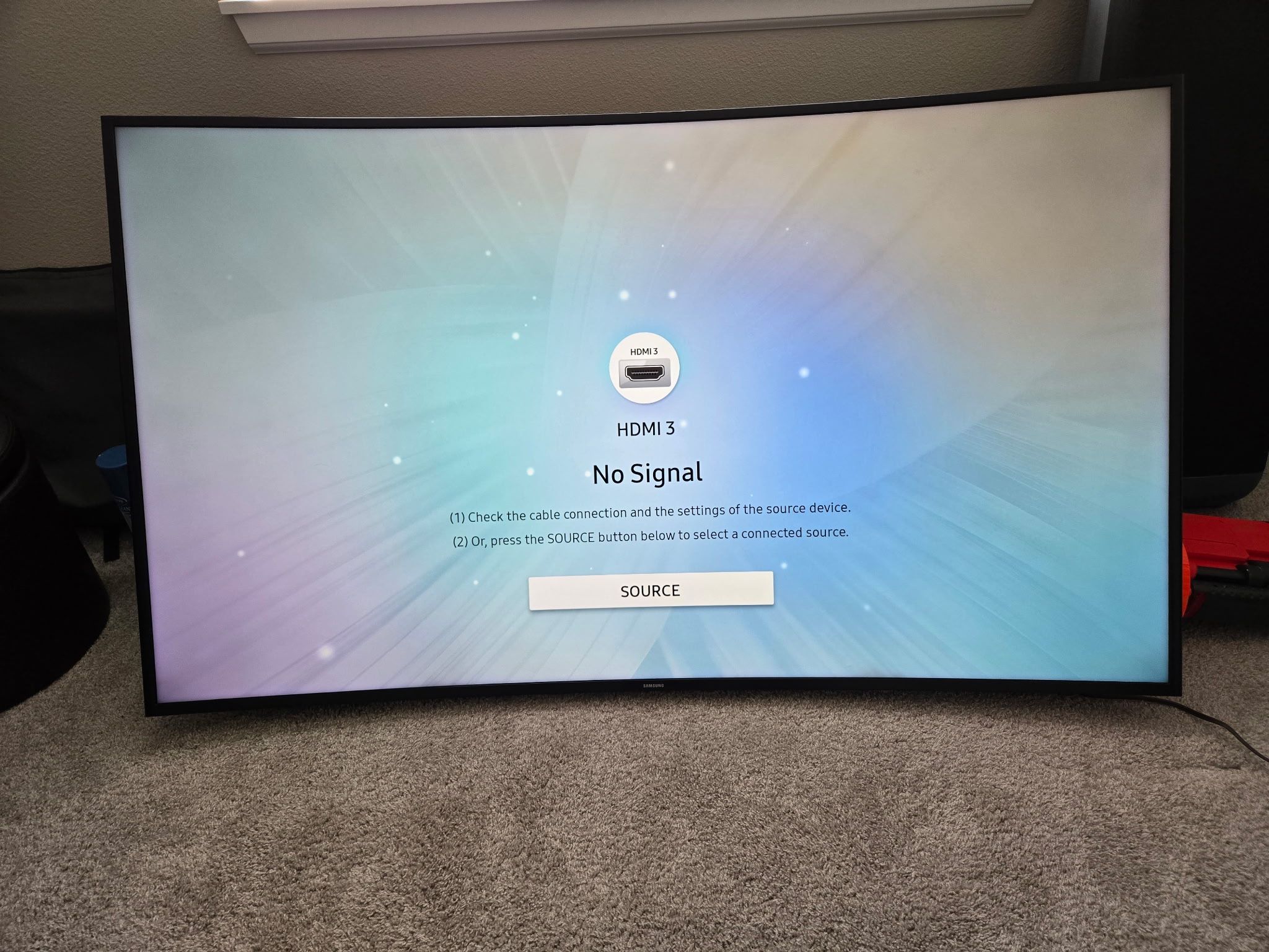 SAMSUNG 65” Curved TV W/sound Bar