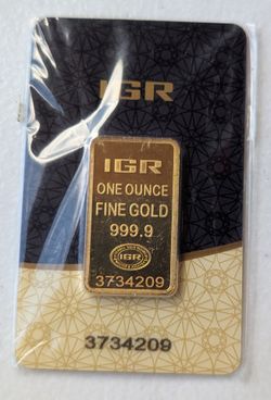 1 oz .9999 fine gold bar