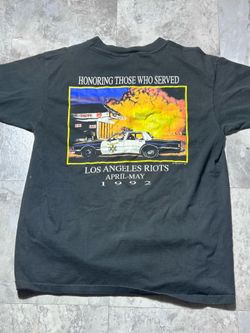 Vintage 1992 Los Angeles riots LAPD t shirt