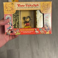 Vintage Disney Tiny Theater 10 Little Golden Books Mickey