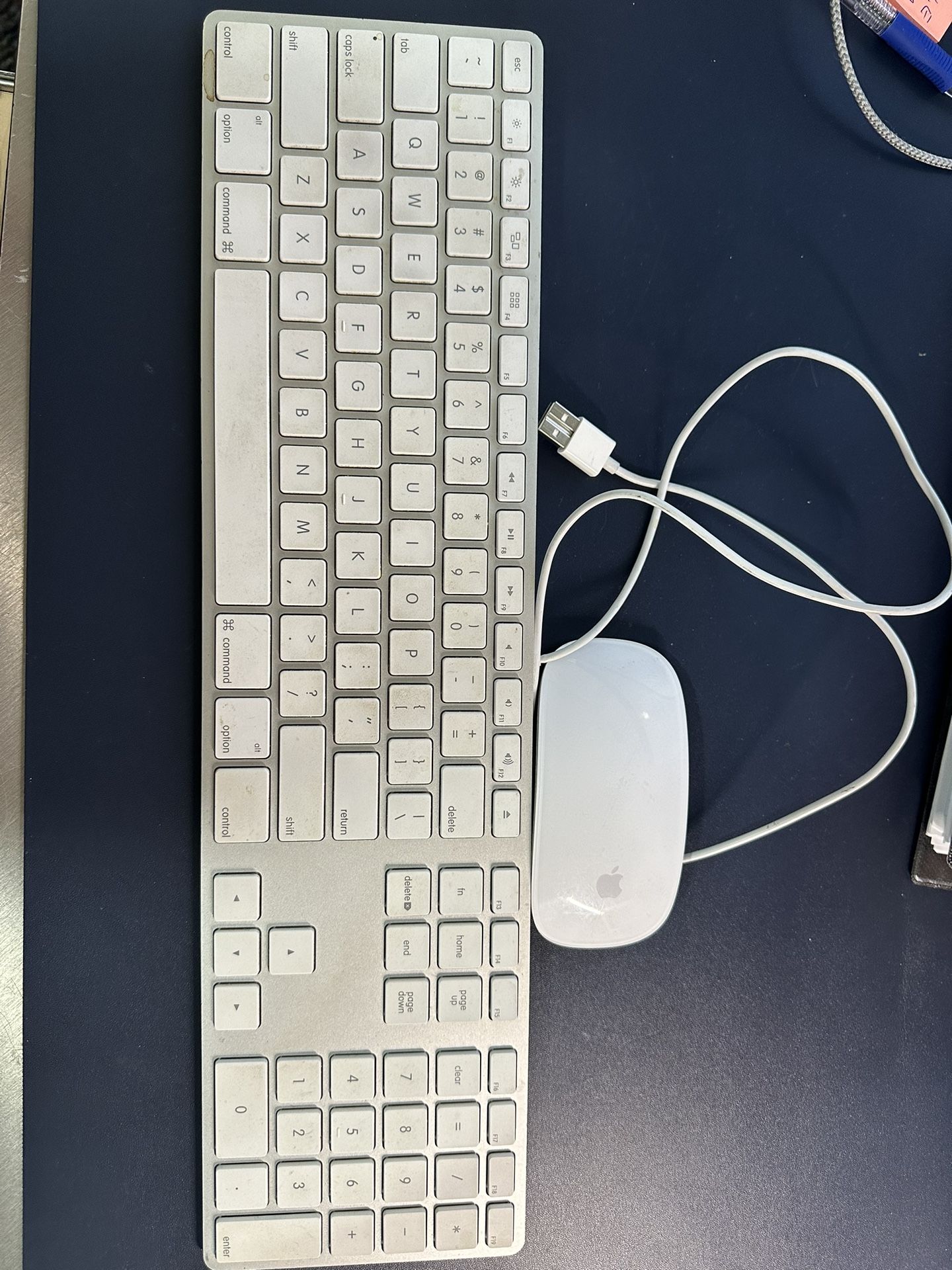 Original Apple Wired Keyboard Wireless Mouse
