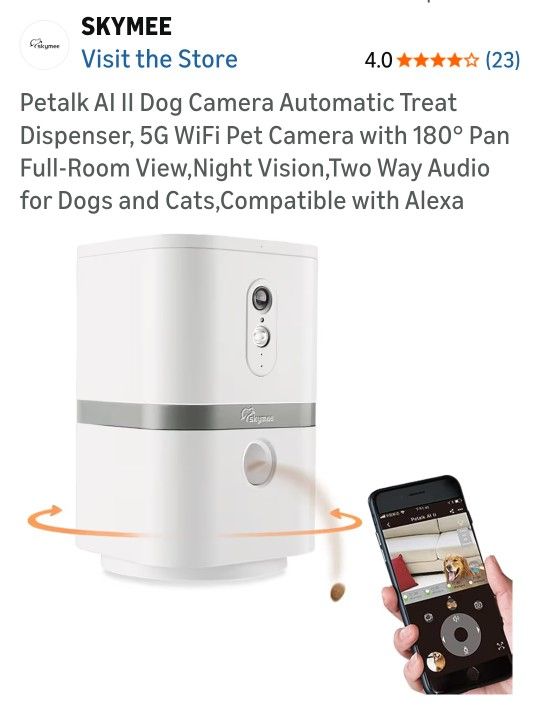 Pet Camera Treat Dispenser