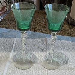 Antique wine glasses